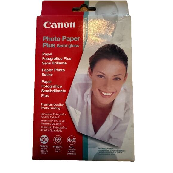 Cannon photo paper plus semi gloss 4 x 6 50 sheets per pack New Four Packs - Picture 3 of 4